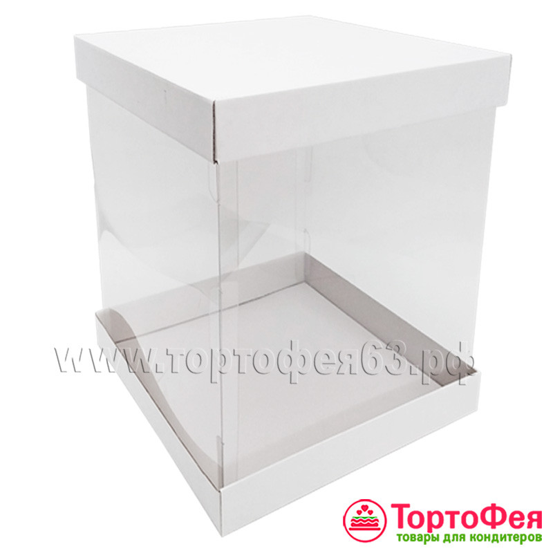 Коробка с прозрачными стенками 20х20х18 см 