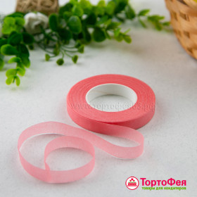 Флористическая лента розовая