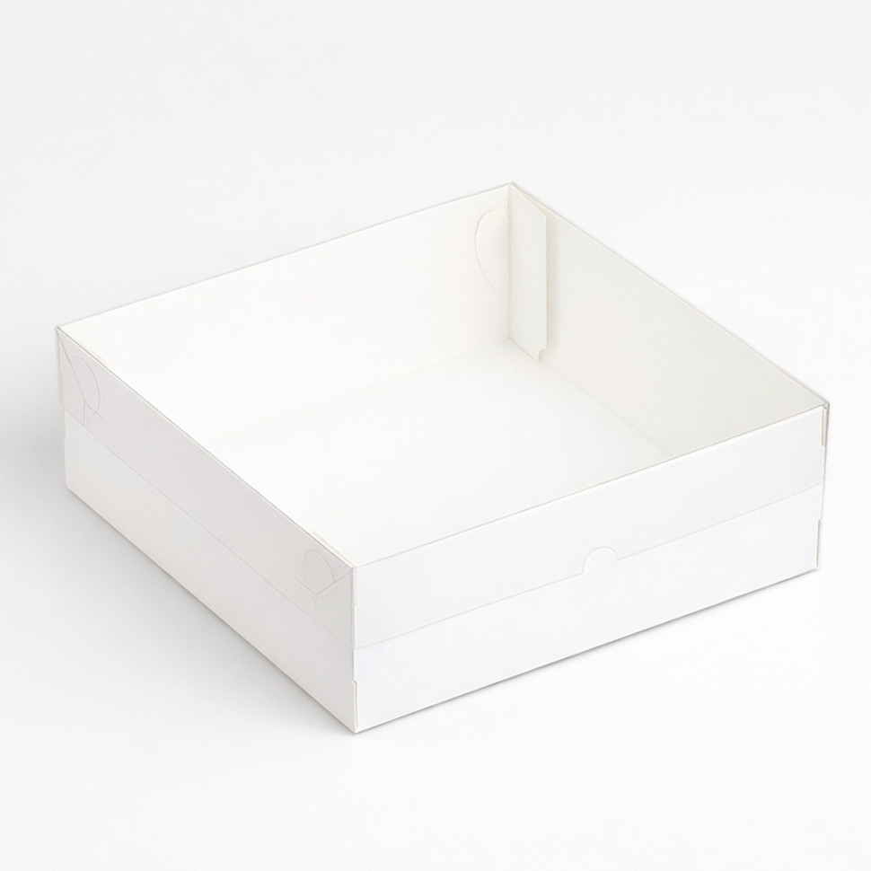 Коробка 20х20х7 см с прозрачной крышкой