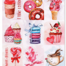 Набор наклеек "Sweet"  / 9 шт