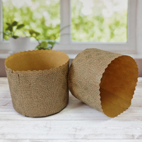 Форма бумажная Кулич "Золотой Цветок" 300-350 гр (11*8,5 см), 10 шт  