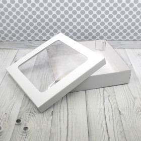 Коробка для кейтеринга, фуршета 37х37х8 см (внутри белая)