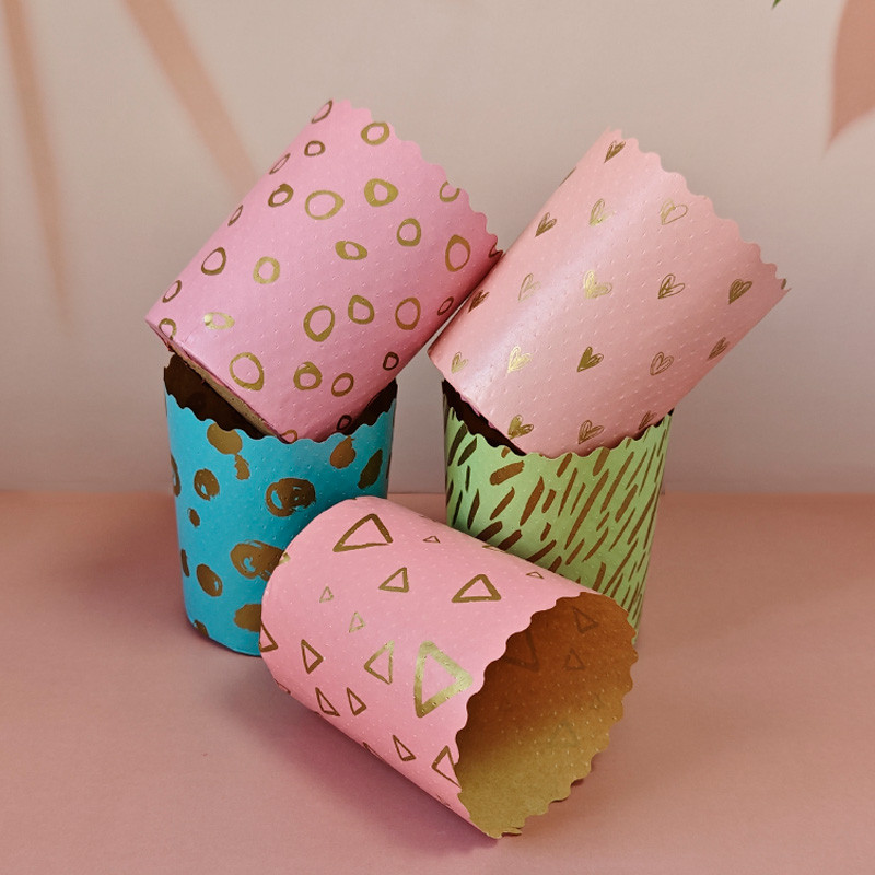 Форма бумаж. Кулич "Пастель" 120 гр (7*8,5 см) / 10 шт    