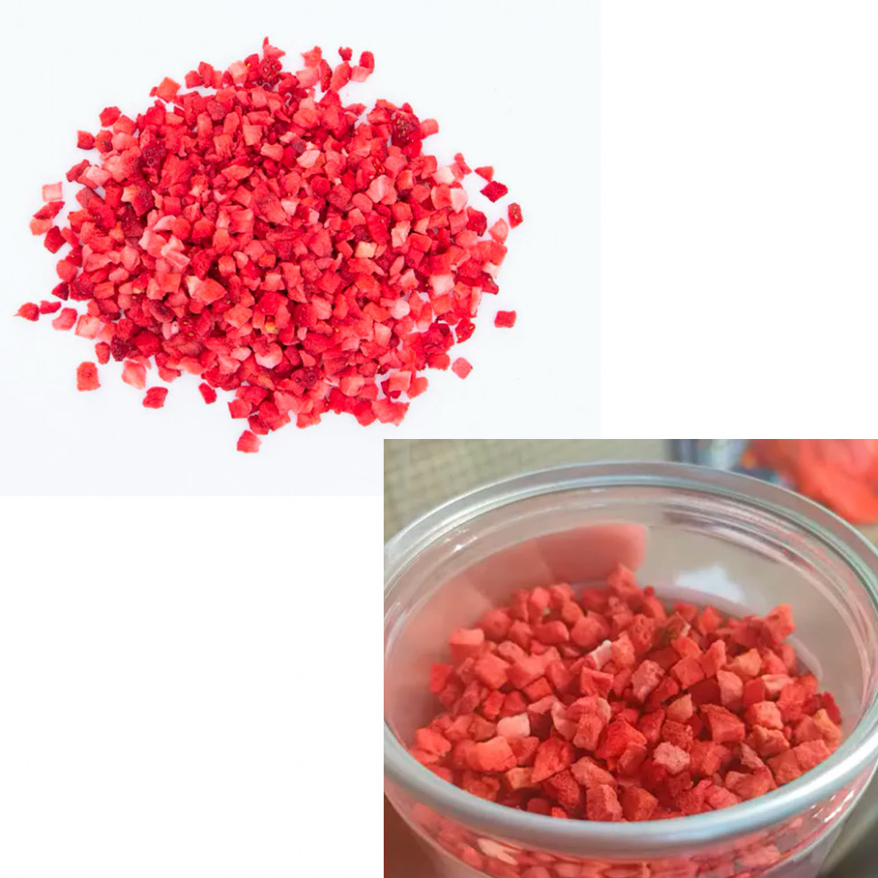 Клубника сублимированная, кусочки 3-6 мм, 20 г 