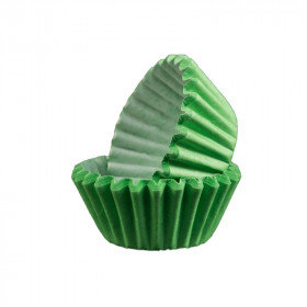 Капсулы бумажные для конфет 35*23 мм Зеленые / 30 шт  