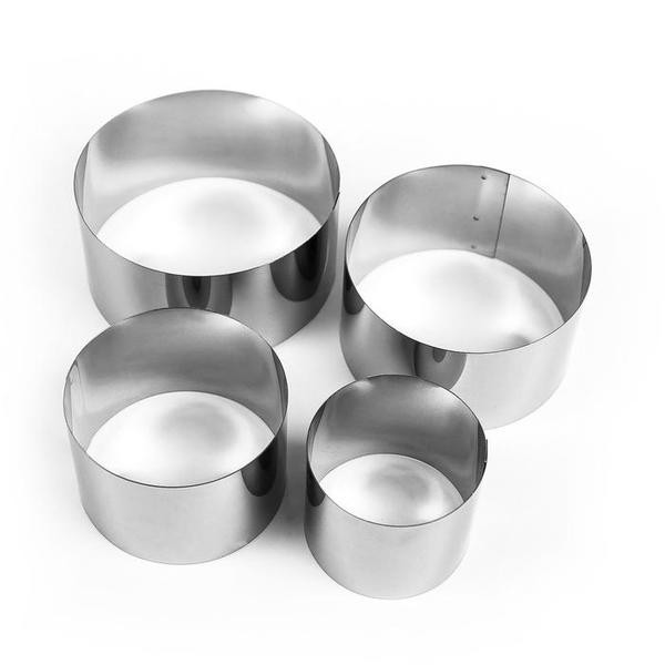 Набор форм металл. 6, 8, 9,5 10,5 см, высота 6,5 см / 4 шт  