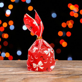 Пакетик с завязками 13х13 см &quot;Бантики&quot;, 1 шт  