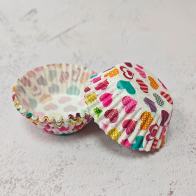 Капсулы бумажные 40х25 мм &quot;Сердечки&quot; / 50 шт