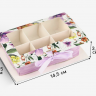Коробка для 6 конфет с окном "Цветы"