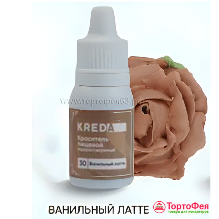 Краситель гелевый KREDA Пастель, Ванильный латте / 10 мл            