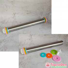 Скалка металлическая с ограничителями 