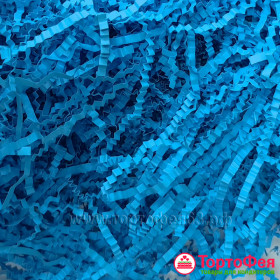 Стружка бумажная гофрированная &quot;Ярко-голубой&quot;, 50 г 