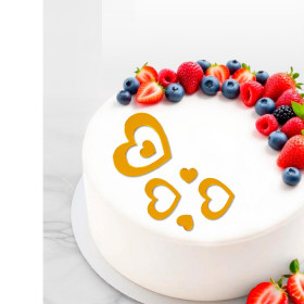 Набор для декора &quot;Сердечки сквозные и цельные&quot;, акрил / 18 шт