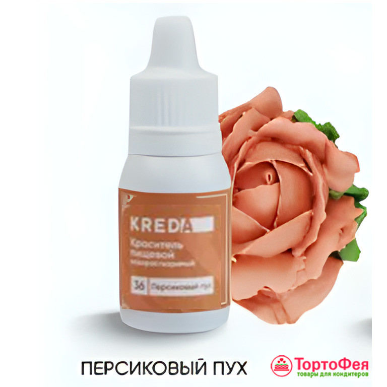 Краситель гелевый KREDA Пастель, Персиковый пух / 10 мл          
