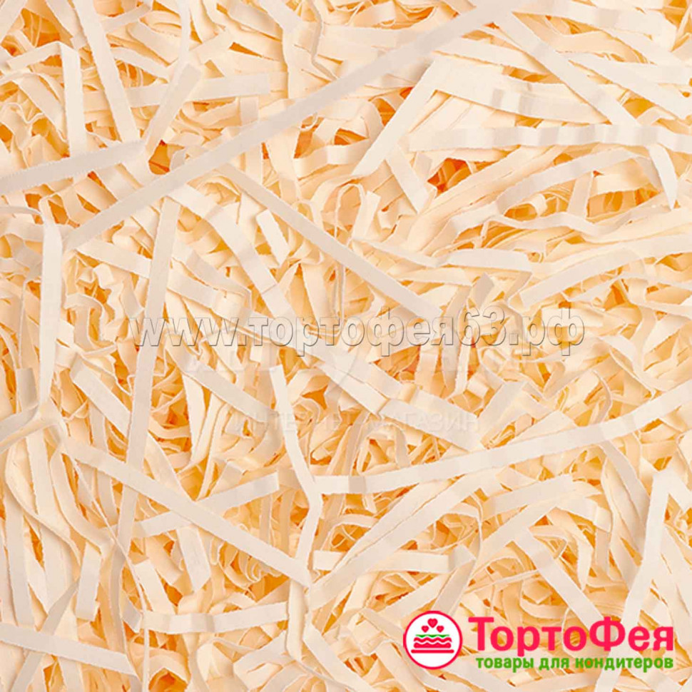 Стружка бумажная гофрированная "Светло-персиковая",  19 г 