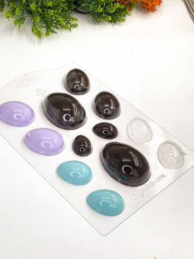 Форма пластиковая "Яйца" от 5 по 7,5 см / 12 шт