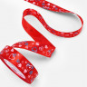 Лента атласная Красная/сербечки 2,5 см / 3 м