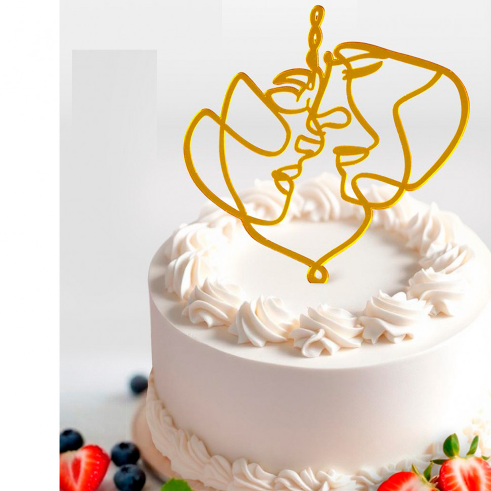 Топпер "Пара", золотой 