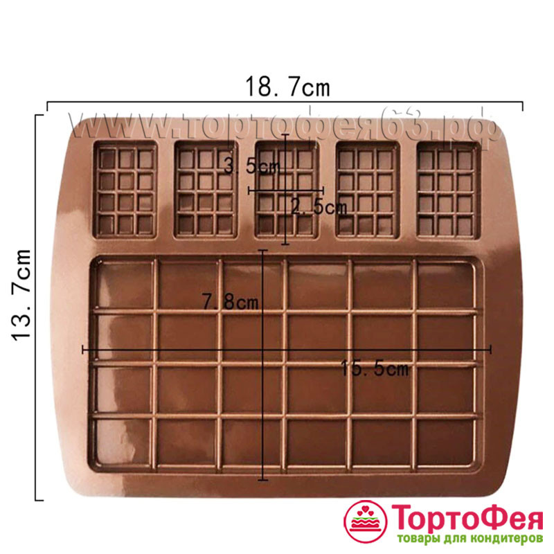 Форма силиконовая Плитка + мини-плитки Форма силиконовая Плитка + мини-плитки