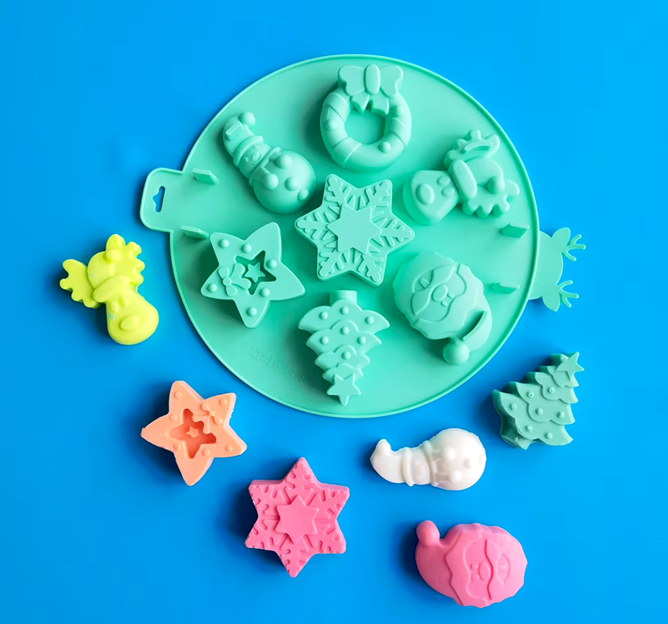 Форма силиконовая "Рождество", 7 яч.