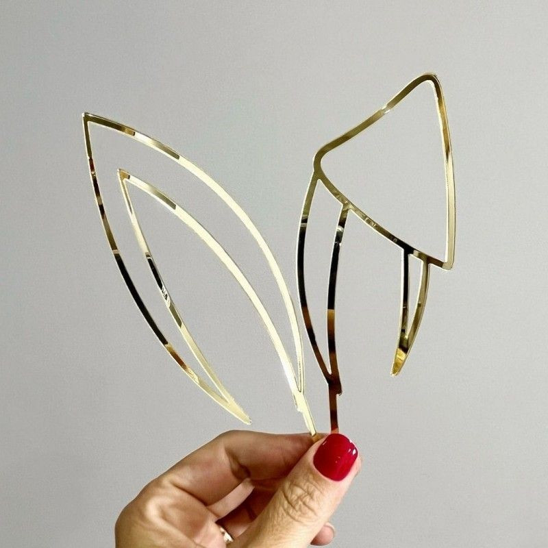 Декор из акрила "Ушки кролика", 9 см  