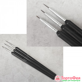 Набор кистей для мелких деталей, 3 шт