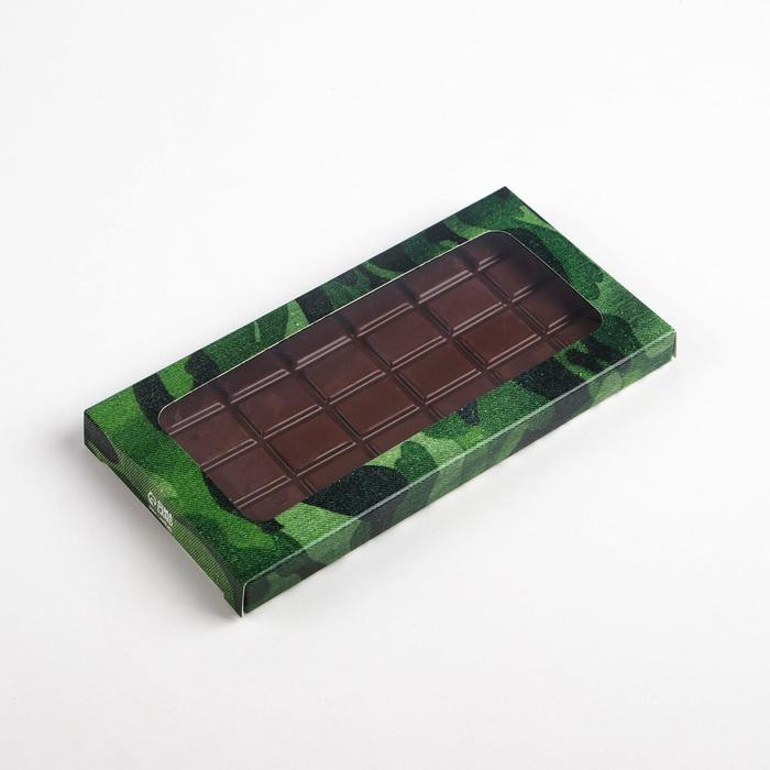 Коробка для шоколад.плитки 17х8х1,4 см "камуфляж"