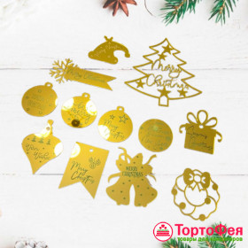 Набор украшений из акрила &quot;Merry Christmas&quot; / 12 шт  