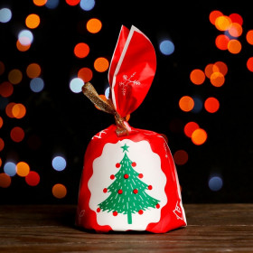 Пакетик с завязками 13х13 см &quot;Елка&quot;, 1 шт   