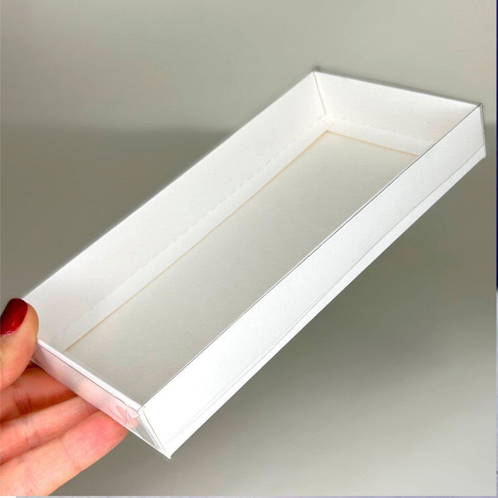 Коробка для дубайского шoколада с прозрачной крышкой 18х9х2,5 см