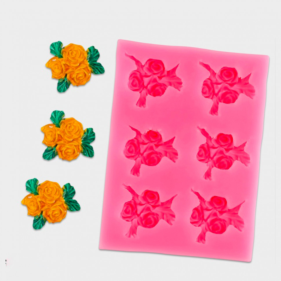 Молд "Букетики роз"