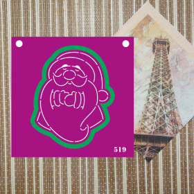 Вырубка + трафарет &quot;Дедушка Мороз&quot;