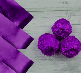 Фольга оберточная для конфет Фиолетовая 10*10 см /// 100 шт 