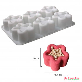 Силиконовая форма для муссовых пирожных/бенто &quot;Звезды&quot;, 6 шт     