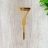 Топпер "Цифра 7", акрил, золотой / 8 см (пр-во Россия)