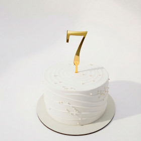 Топпер "Цифра 7", акрил, золотой / 8 см (пр-во Россия)