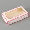 Коробка 20х12х4 см с окном "Розовый горошек"    