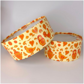 Коробка круглая d 16 выс. 7 см, Матрешка