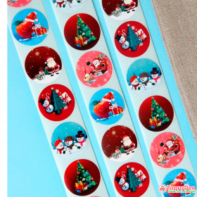 Набор наклеек «Веселый Новый год» ассорти, 10 шт