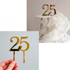 Топпер «25», золото 