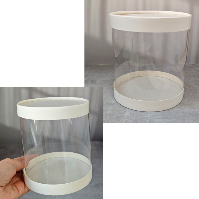 Коробка-тубус мини диаметр 12 см / высота 12 см, белая 