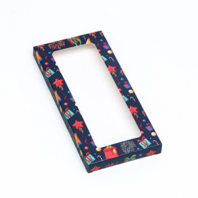 Коробка для шоколад.плитки 17х8х1,4 см &quot;Праздник&quot;  