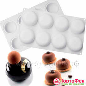 Форма силикон.для муссовых пирожных STONE, 8 шт