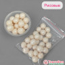 Шарики рисовые в глазури. Жемчужно-кремовый 12-13 мм, 25 гр 
