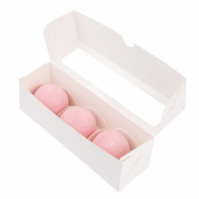 Коробка для 3 моти 19,5х5,5х5,5 см с откидной крышкой, белая