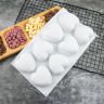 Форма силикон.для муссовых пирожных Сердца, 8 шт