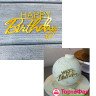 Декор из акрила "Happy Birthday", золотой  