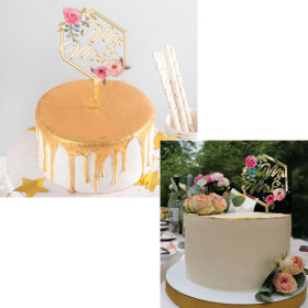 Топпер &quot;Mr&amp;Mrs&quot;, золотой 