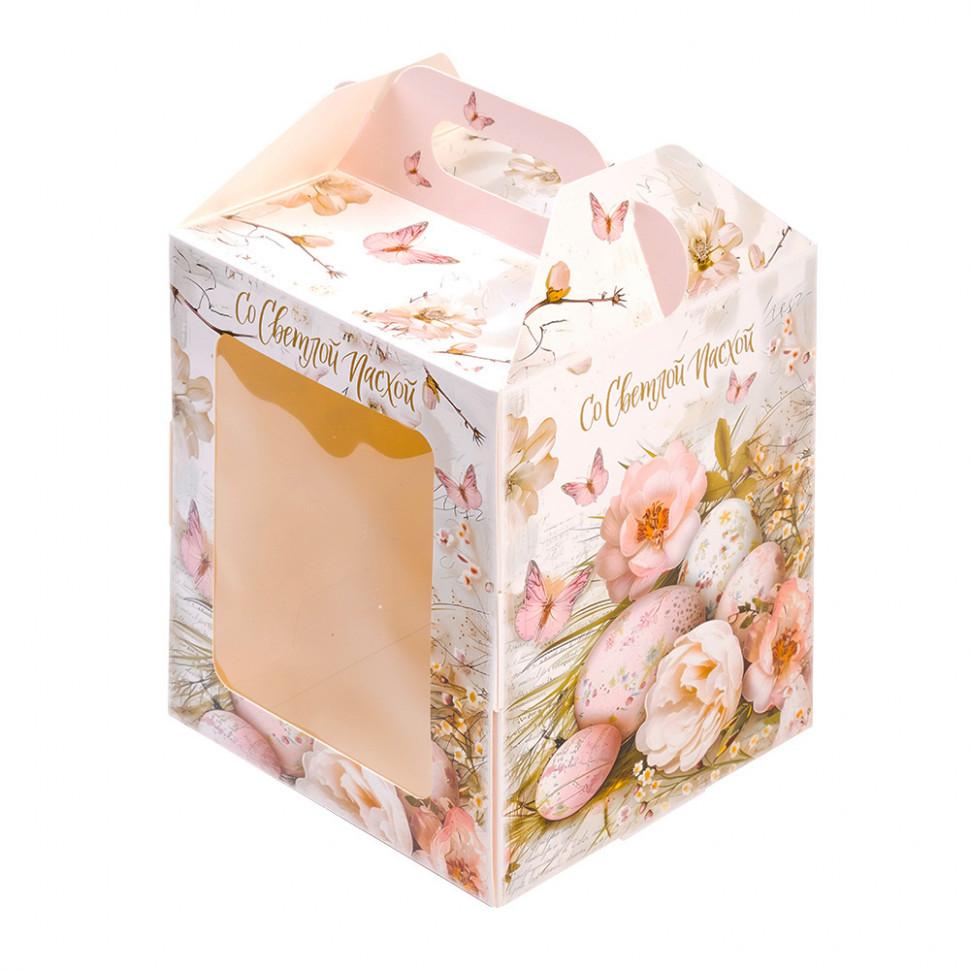 Коробка для кулича 15х15х18 см "Со Светлой Пасхой"