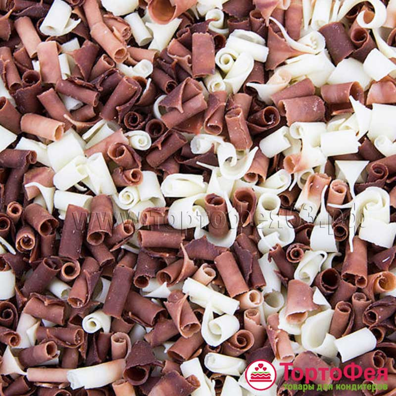 Завитки из темного и белого шоколада Blossoms White & Dark, 40 г Завитки из темного и белого шоколада Blossoms White & Dark, 40 г